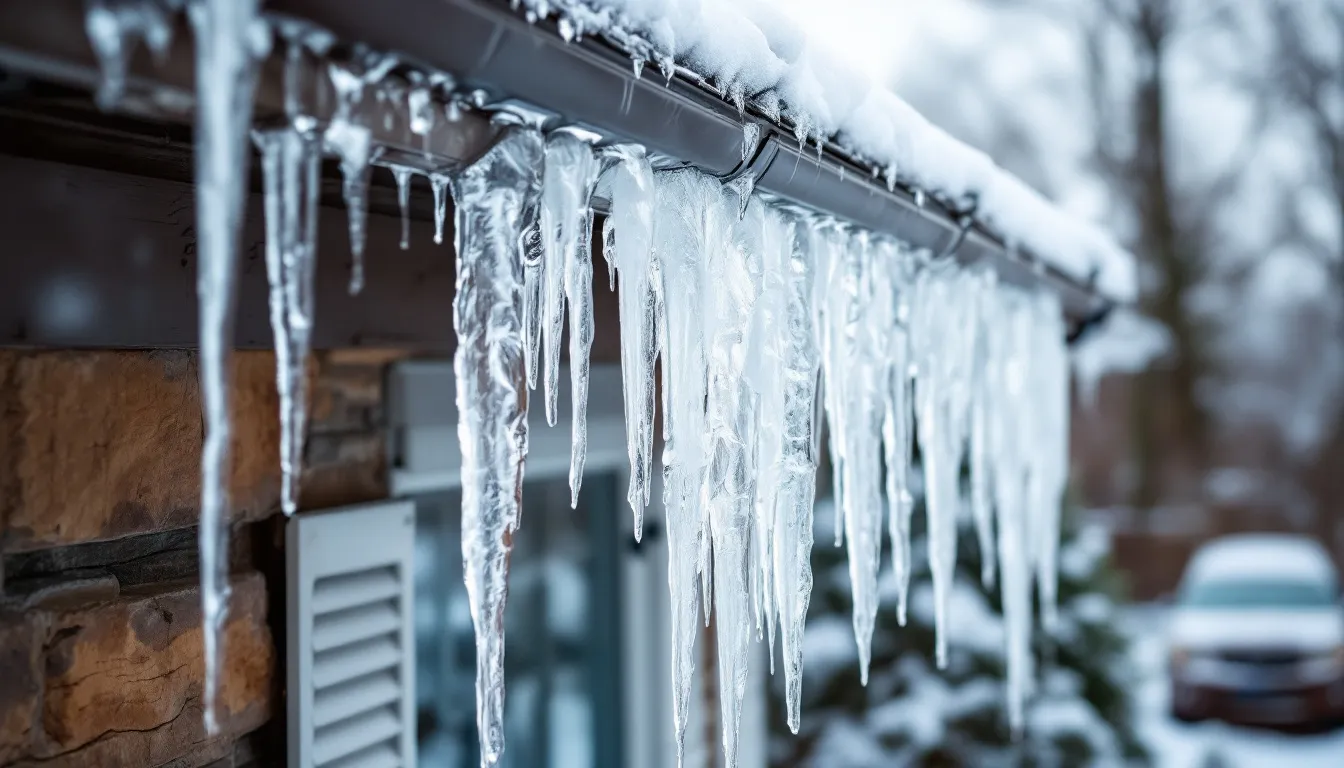 Ice Dams in Gutters